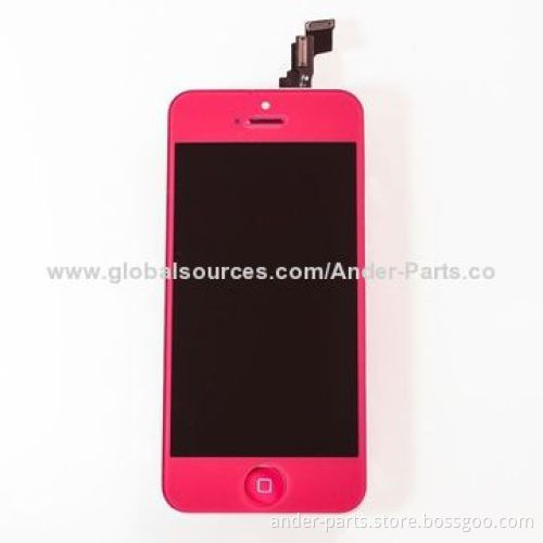 LCD Assembly with Home Button and Ear-speaker Mesh for iPhone 5C, 12 Colors Available + In Stock